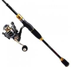 Sougayilang 스피닝 낚싯대 릴 콤보, 여행용 민물 낚시용 스피닝 릴이 있는 24톤 탄소 섬유 Protable 낚시대