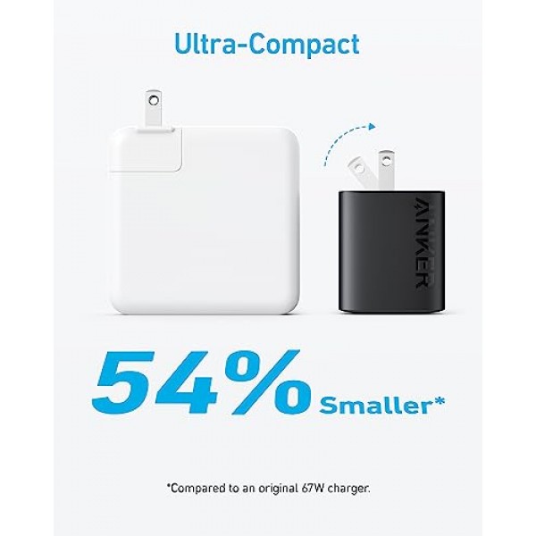 Anker 67W USB C 벽면 충전기, Anker 315 충전기, PIQ 3.0 소형 및 접이식 고속 충전기, MacBook Pro/Air, iPhone 15/15 Pro/15 Pro Max/14/14 Pro/14 Pro Max, iPad, Galaxy, Pixel용 AirPods 등