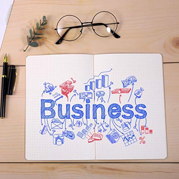 XYark 대형 도트 그리드 노트 저널 두꺼운 점 그리드 용지가 포함된 대량, 60페이지, 8.5x11인치, 구성 일기 주제 노트 여행자를 위한 플래너 학생 사무실, 크래프트 저널 