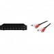 IMG STAGELINE STA-850D 8채널 디지털 앰프 Black & Goobay 50097 2x RCA Male - 2x RCA Male RCA 케이블 0.5m 검정색