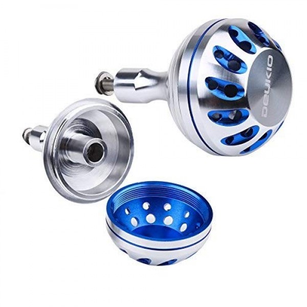 파워 노브 45Mm 금속 경량 핸들 노브 교체 노브 스피닝 낚시 릴 핸들 지그 릴 태클 도구 용 드릴 장착 도구 (실버) Lixada 파워 노브 낚시 릴 Han Gomexus Power K