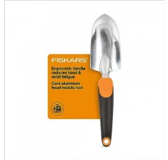 Fiskars Ergo 흙손 - 걸림 구멍이 있는 튼튼한 원예 손 도구 - 잔디 및 마당 도구 - 블랙/오렌지