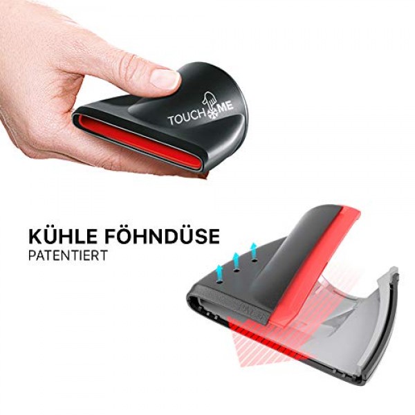 Valera, Swiss Nano4ever 전문 헤어 드라이어, 작고 가볍고 조용한 헤어 드라이어, 디지털 모터, 지능형 공기 흐름 진단, 온도 조절 가능, 이온 기능, 2200 W, 빨간색