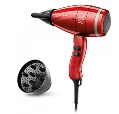 Valera, Swiss Nano4ever 전문 헤어 드라이어, 작고 가볍고 조용한 헤어 드라이어, 디지털 모터, 지능형 공기 흐름 진단, 온도 조절 가능, 이온 기능, 2200 W, 빨간색