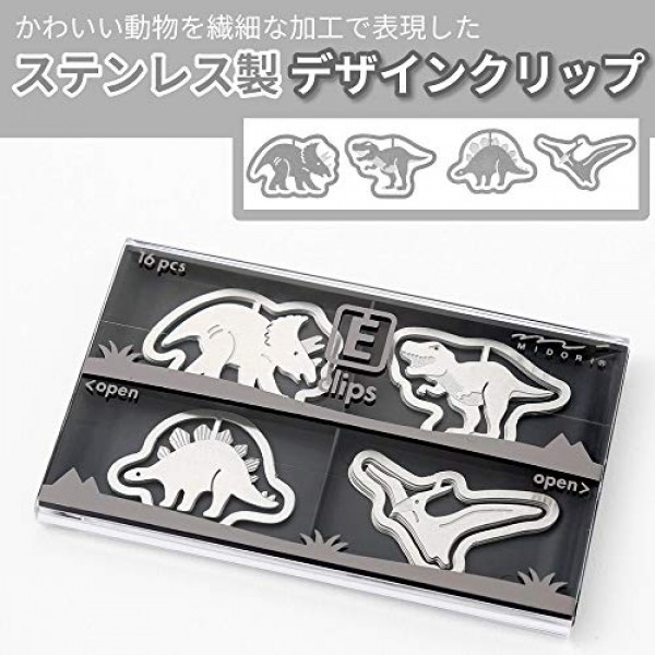 미도리 43363006 에칭 클립 공룡 패턴