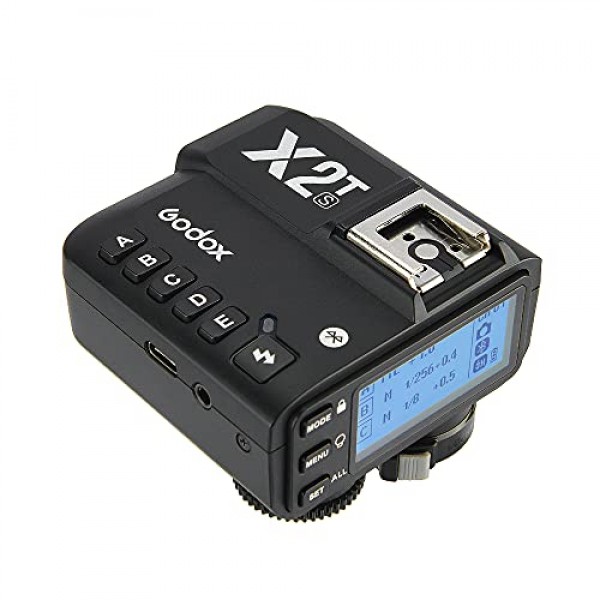 Sony용 Godox X2T-S TTL 무선 플래시 트리거, Bluetooth 연결, 1/8000s HSS, 5개의 별도 그룹 버튼, 재배치된 컨트롤 휠, 새로운 핫슈 잠금, 새로운 AF 보조광
