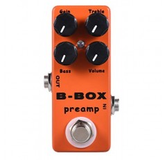 YMUZE Moskyaudio 미니 B-박스 프리앰프 페달 일렉트릭 기타 효과(오버드라이브 기능 포함)
