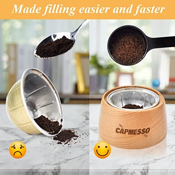 Nespresso Vertuo 재사용 가능한 포드, 리필 가능한 Vertuoline 캡슐을 재사용하기 위한 CAPMESSO 알루미늄 호일 씰 키트(전체 씰 키트 + 뚜껑 100개)