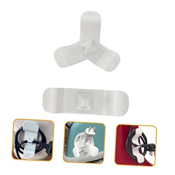 Hohopeti 6개 주방 전선 스틱 가전제품 래퍼 홈 관리 보관 정리함 케이블 홀더용 랩 와이어 자체 접착 코드 키퍼 가전제품 Hider Organizer Router