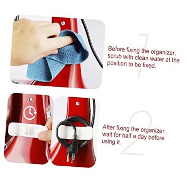 Hohopeti 6개 주방 전선 스틱 가전제품 래퍼 홈 관리 보관 정리함 케이블 홀더용 랩 와이어 자체 접착 코드 키퍼 가전제품 Hider Organizer Router