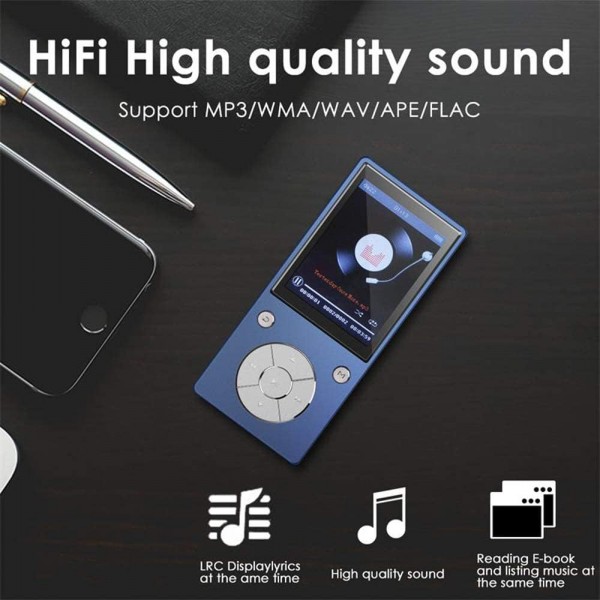 CCHKFEI 32GB MP3 플레이어 with Bluetooth 6.1 cm (2.4 인치) 스크린 뮤직 플레이어 with 스피커 FM 라디오 보이스 레코더 for Children 학생 성인 보이스 레코더 블루투스 Mp3 플레이어 