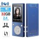 CCHKFEI 32GB MP3 플레이어 with Bluetooth 6.1 cm (2.4 인치) 스크린 뮤직 플레이어 with 스피커 FM 라디오 보이스 레코더 for Children 학생 성인 보이스 레코더 블루투스 Mp3 플레이어 