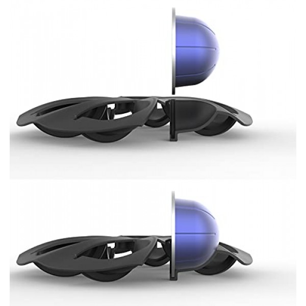 EVERIE 로터리 커피 포드 캡슐 회전목마 홀더 정리함 네스프레소 Vertuoline 캡슐 40개와 호환 가능(검은색)