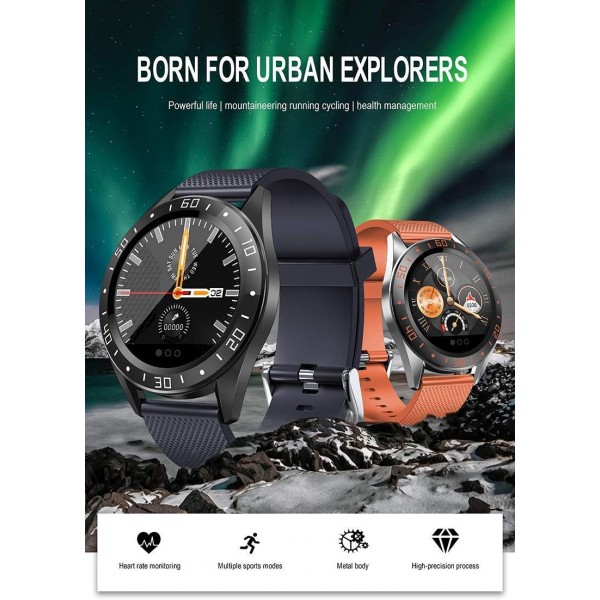 Jpantech Smartwatch, 피트니스 트래커 스마트 시계 IP68 방수 피트니스 시계(심박수 모니터 포함) 보수계 단계 카운터 수면 모니터 스톱워치 for Men Women for iPhone Android Phone (