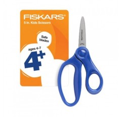 Fiskars 5인치 4~7세 어린이용 뾰족한 가위 - 학교 또는 공예용 가위 - 학용품으로 돌아가기 - 블루