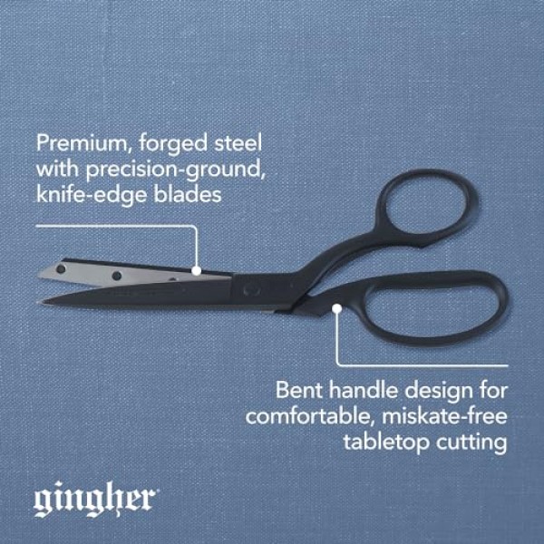 Gingher 페더급 구부러진 손잡이 가위 - 8