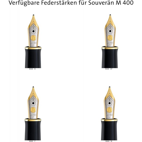 Pelikan Souverän 400 만년필, 블랙 레드, EF 펜촉(극세), 선물 케이스에 담긴 고품질 피스톤 필러, 818797