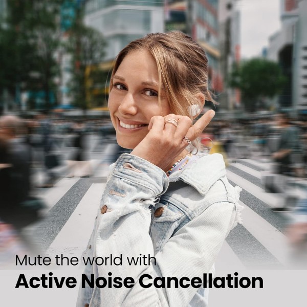 JBL Tune 130 NC TWS - 방수, 진정한 무선, 화이트 노이즈 캔슬링 인이어 헤드폰 - 최대 40시간 음악 재생 화이트 싱글