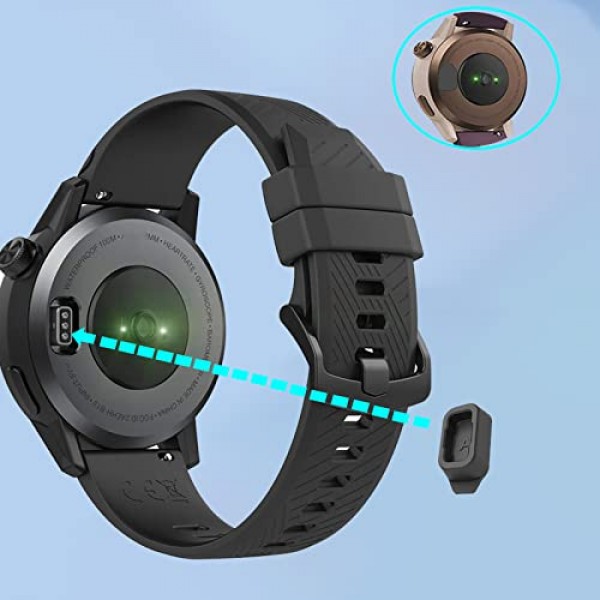 COROS APEX 42mm/COROS PACE 2 시계 밴드 실리콘 먼지 플러그 보호기 방진 커버 캡과 호환되는 YwonShne 충전기 포트 보호기