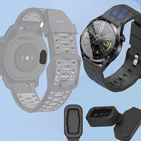 COROS APEX 42mm/COROS PACE 2 시계 밴드 실리콘 먼지 플러그 보호기 방진 커버 캡과 호환되는 YwonShne 충전기 포트 보호기