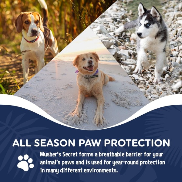 Musher's Secret Paw Protection Paw Protection, Paw Balm 및 Paw Care For Dogs, 200 그램