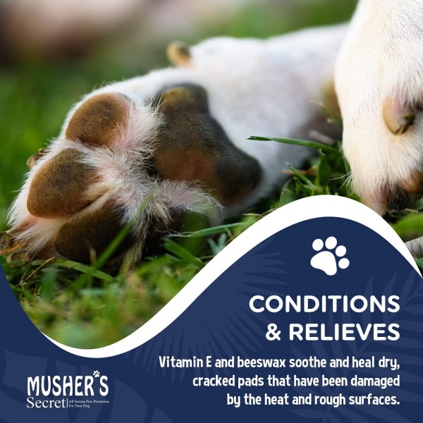 Musher's Secret Paw Protection Paw Protection, Paw Balm 및 Paw Care For Dogs, 200 그램