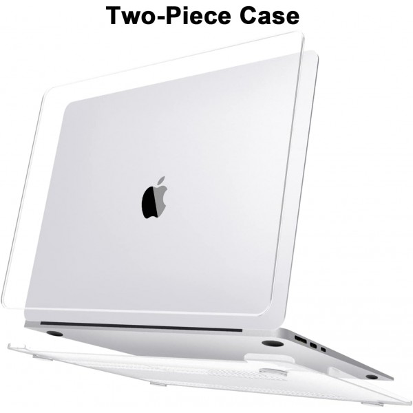 MacBook Air 13.6 인치 2023 2022 M2 A2681과 호환되는 ZAOJUP 케이스, Liquid Retina 디스플레이 터치 ID, MacBook Air M2 케이스용 슬림 플라스틱 하드 쉘 케이스 + 키보드 커버, Crystal Clear