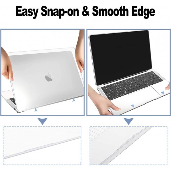 MacBook Air 13.6 인치 2023 2022 M2 A2681과 호환되는 ZAOJUP 케이스, Liquid Retina 디스플레이 터치 ID, MacBook Air M2 케이스용 슬림 플라스틱 하드 쉘 케이스 + 키보드 커버, Crystal Clear