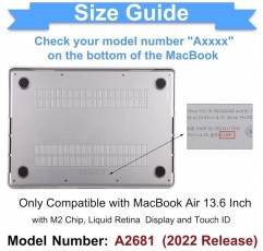 MacBook Air 13.6 인치 2023 2022 M2 A2681과 호환되는 ZAOJUP 케이스, Liquid Retina 디스플레이 터치 ID, MacBook Air M2 케이스용 슬림 플라스틱 하드 쉘 케이스 + 키보드 커버, Crystal Clear