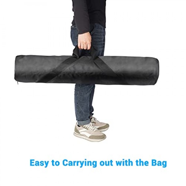 EACHSHOT 2팩 라이트 스탠드(휴대용 가방 포함), 스테인레스 스틸 고강도 1/4 ~ 3/8 어댑터 라이트 스탠드 Godox LED 모노라이트, Aputure, Amaran, Zhiyun, Nanlite LED 조명 등용