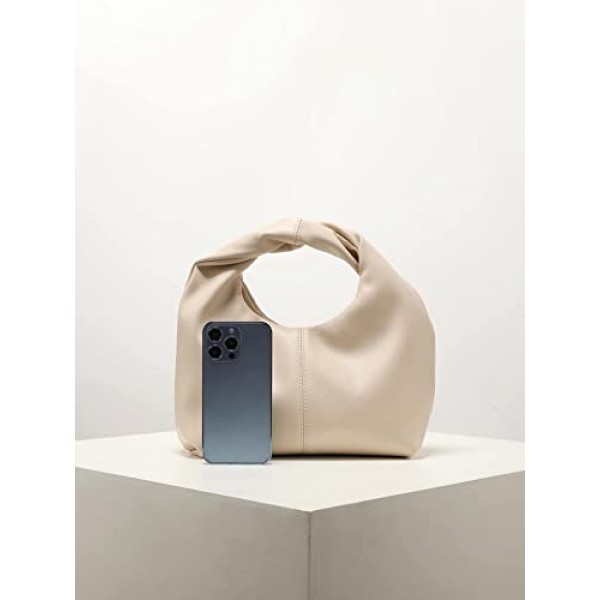 Verdusa 여성용 셔링 호보 미니 핸드백 클러치 지갑 만두 파우치 백