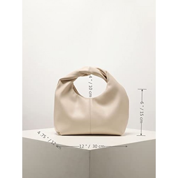 Verdusa 여성용 셔링 호보 미니 핸드백 클러치 지갑 만두 파우치 백