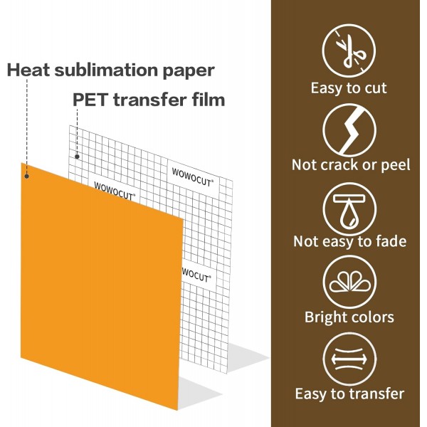 WOWOCUT 불용성 전송 잉크 시트, 18 Pcs 12 