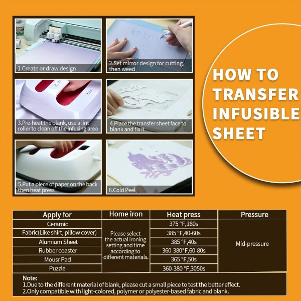 WOWOCUT 불용성 전송 잉크 시트, 18 Pcs 12 