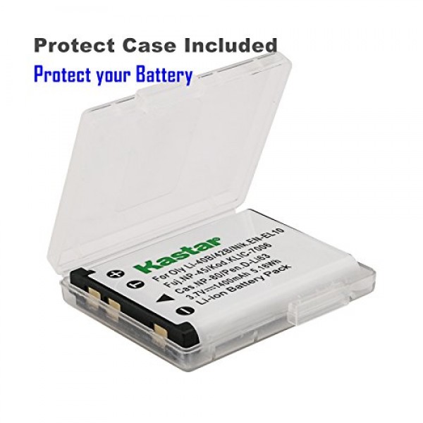 Kastar Li-42B 배터리 + 올림푸스 FE-150 FE-160 FE-190 FE-20 FE-220 FE-230 FE-240 FE-250 FE-280 FE-290 FE-300 FE-3000 FE-3010 FE- 320 FE-330 FE-340 FE-350 FE-360 EN-EL10 KLIC-7006 NP-45