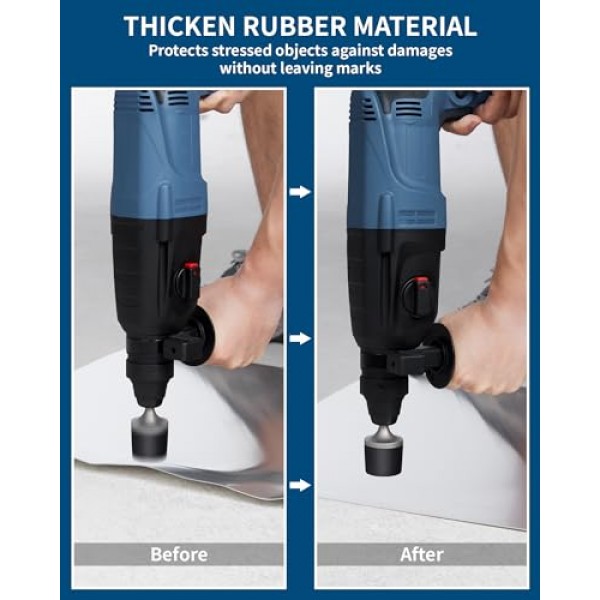 라디에이터 진동 도구, SDS Plus 로터리 해머 드릴용 Firecore 전력 진동 고무 해머, 하수 배출 플러싱, 라디에이터 파이프 청소용 진동 슬러지 자철석 축적 침전물