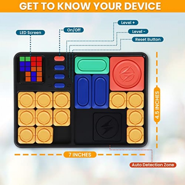 포인트 게임 슈퍼 슬라이드 퍼즐 게임, 어린이를 위한 휴대용 전자 게임, STEM 학습 - 두뇌 자극 - IQ 퍼즐 장난감, 여행용 장난감 및 멋진 선물, 8세 이상 소년과 소녀를 