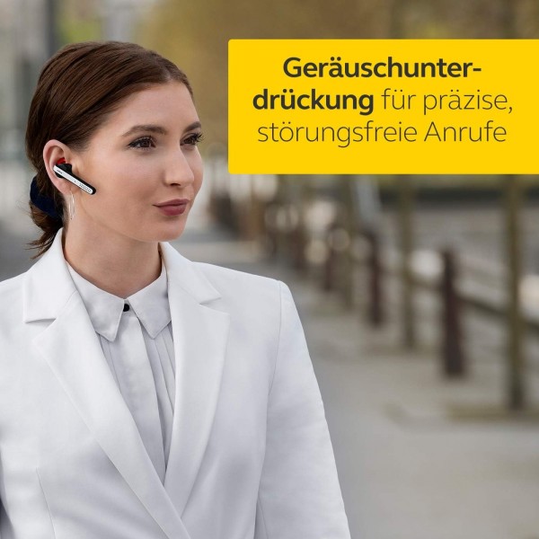 Jabra Talk 45 Mono 인이어 헤드셋 - 무선 전화 걸기, 팟캐스트 및 음악 듣기 또는 GPS 쿼리 - Silver Silver Talk 45