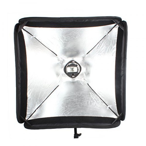 Godox 소프트 박스 소프트박스 라이트 24'' x 24'' Godox S형 스피드라이트 브래킷 포함, Godox V1 AD400Pro AD200Pro AD200 V860II TT685II TT600 TT350에 적합한 Bowens 마운트 휴대용 소프트