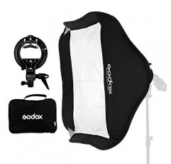 Godox 소프트 박스 소프트박스 라이트 24'' x 24'' Godox S형 스피드라이트 브래킷 포함, Godox V1 AD400Pro AD200Pro AD200 V860II TT685II TT600 TT350에 적합한 Bowens 마운트 휴대용 소프트