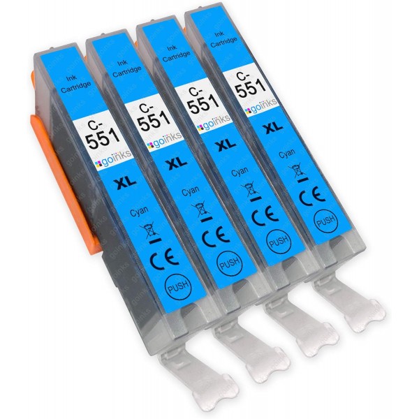 Canon CLI-551C 호환 가능 / PIXMA 프린터용 비OEM 마젠타색 잉크 카트리지 교체용 4 Go 잉크 시안색 잉크 카트리지 Canon CLI-551M 호환 가능 / PIXMA 프린터용 비 OEM용 시안 CLI-551C 