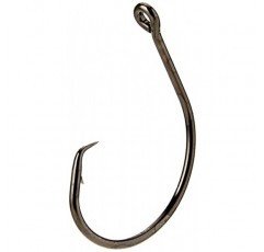 Mustad Demon Perfect Circle, 인라인 1X 가는 와이어 - 블랙 니켈 크기 3/0 - 25개 팩