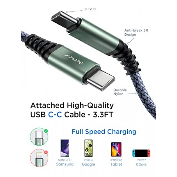 AINOPE 휴대용 충전기 가장 작은 10000mAh 전원 은행 USB C 미니 휴대용 충전기 PD 20W 고속 충전 휴대용 배터리 충전기 iPhone 15 Pro Max 14 iPad Samsung용 삼중 출력 전화 충전기