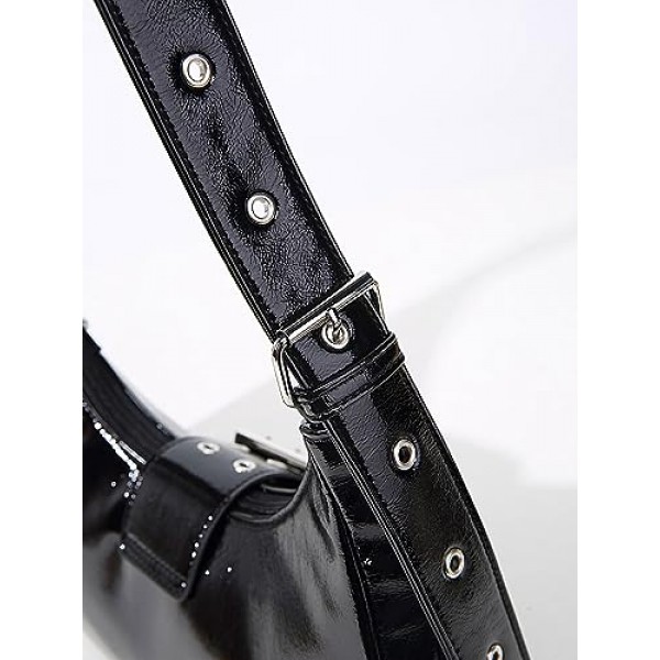 Verdusa 여성용 스터드 PU 가죽 클러치 숄더 토트 핸드백 조절 가능한 스트랩 보호 가방