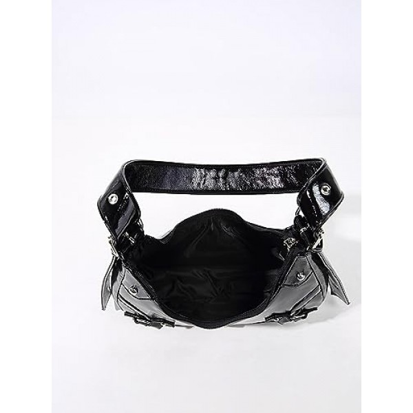 Verdusa 여성용 스터드 PU 가죽 클러치 숄더 토트 핸드백 조절 가능한 스트랩 보호 가방