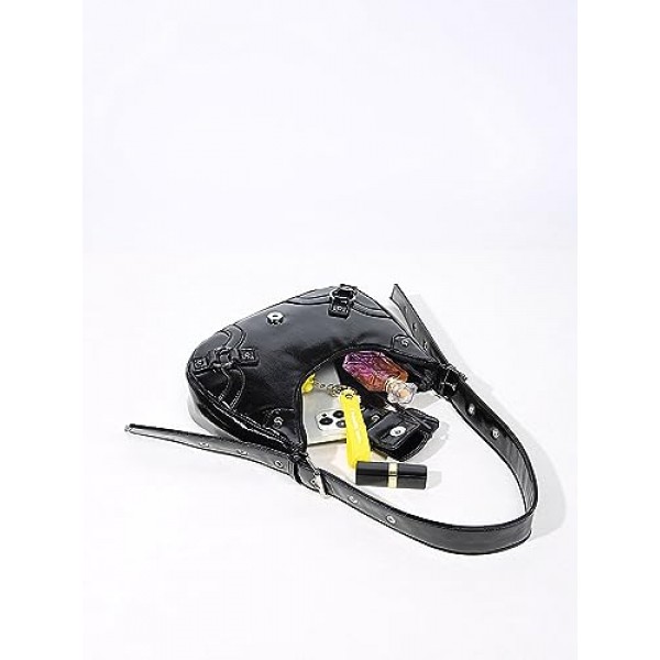 Verdusa 여성용 스터드 PU 가죽 클러치 숄더 토트 핸드백 조절 가능한 스트랩 보호 가방