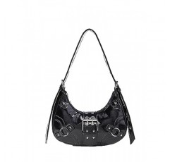 Verdusa 여성용 스터드 PU 가죽 클러치 숄더 토트 핸드백 조절 가능한 스트랩 보호 가방