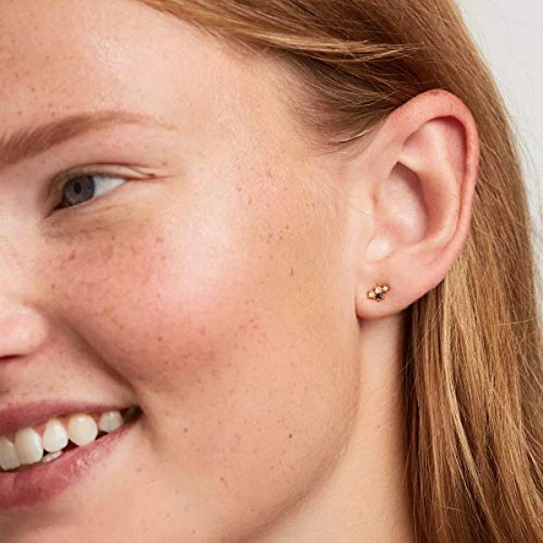 PDPAOLA - 궁수자리 귀걸이 - 925 스털링 실버 18k 골드 도금 - 여성용 주얼리, 스털링 실버, 큐빅 지르코니아