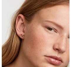 PDPAOLA - 궁수자리 귀걸이 - 925 스털링 실버 18k 골드 도금 - 여성용 주얼리, 스털링 실버, 큐빅 지르코니아