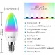 밝기 조절이 가능한 E14 WiFi 촛불 LED 전구, LVWIT C37 스마트 WiFi RGB 전구, 470Lm, 5W 교체 40와트, Alexa, Echo 및 Google Assistant와 호환 가능, 희미한 TUYA/스마트 라이프 앱(4개 팩) 4